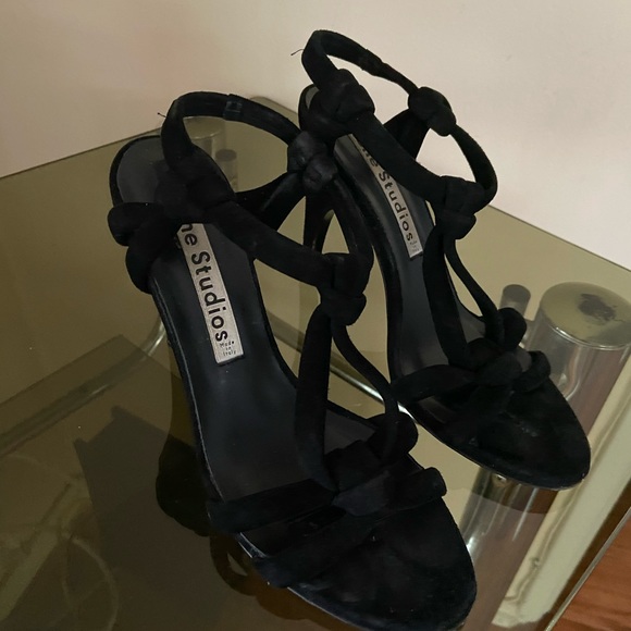 Acne studios black suede heels - Picture 6 of 7